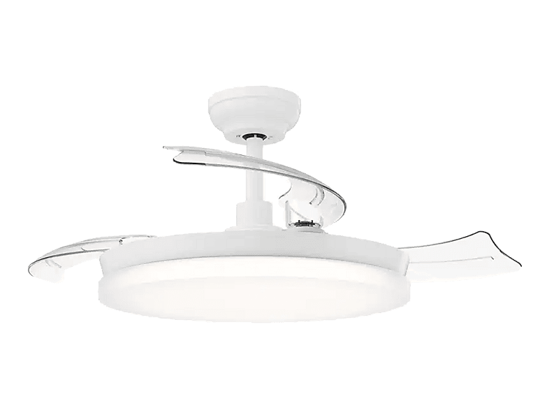 Ventilador de techo - Philips Tynl (2026), 32 W, 6 Velocidades, 4500 lúmenes regulables, Mando a distancia, Blanco