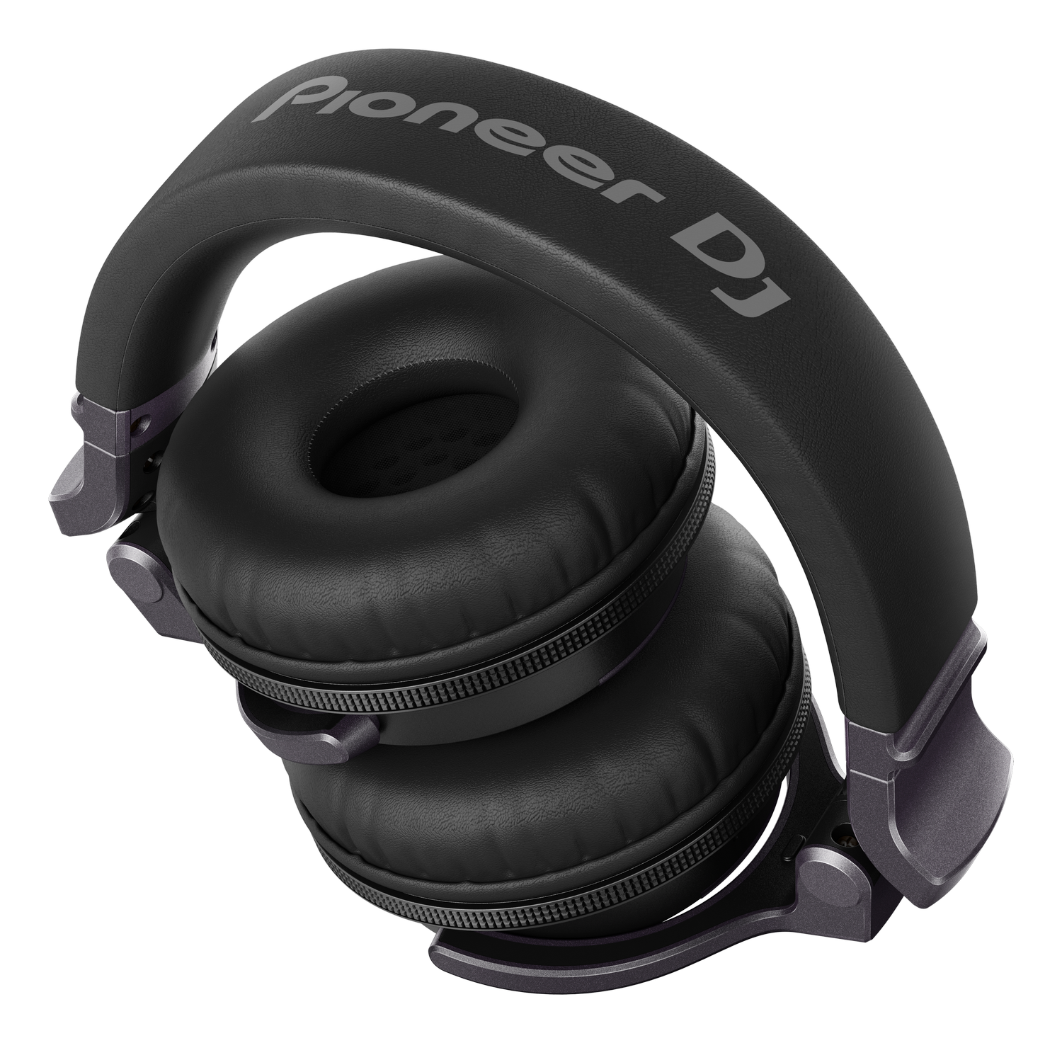 Auriculares DJ negros con letras plateadas 