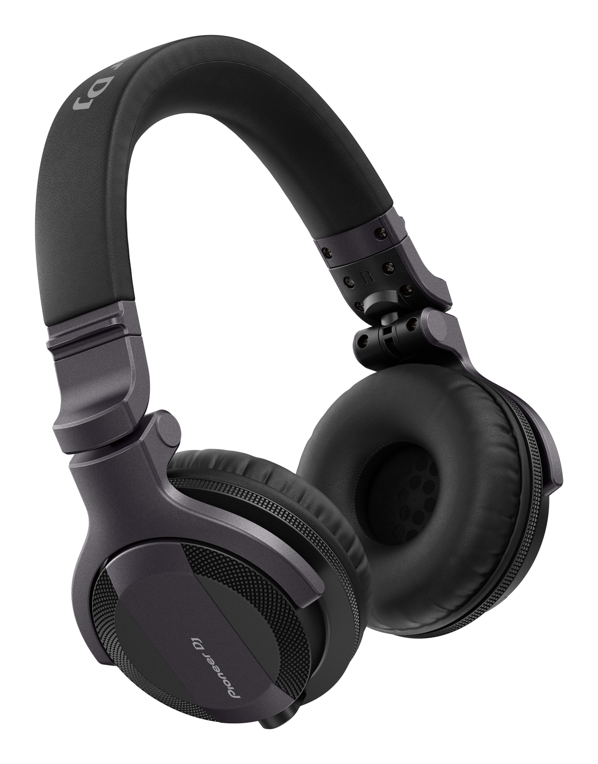 Auriculares negros de DJ con diadema y almohadillas acolchadas.