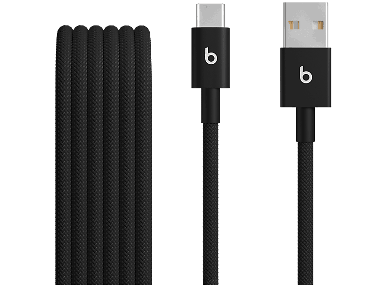 Câble tissé USB-A vers USB-C Beats (1,5 m) Noir scintillant
