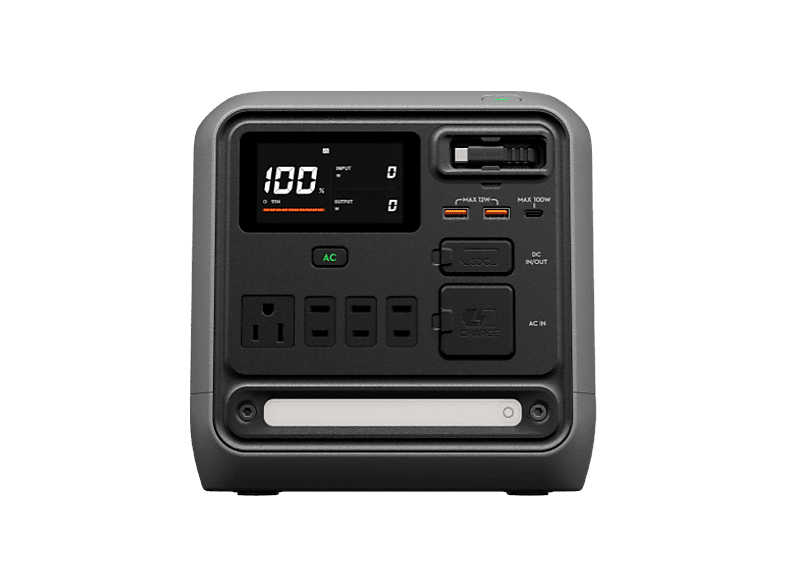 Estación de energía - DJI Power 1000 Mini, 1008 Wh, WiFi y Bluetooth, 4000 ciclos carga, Gris