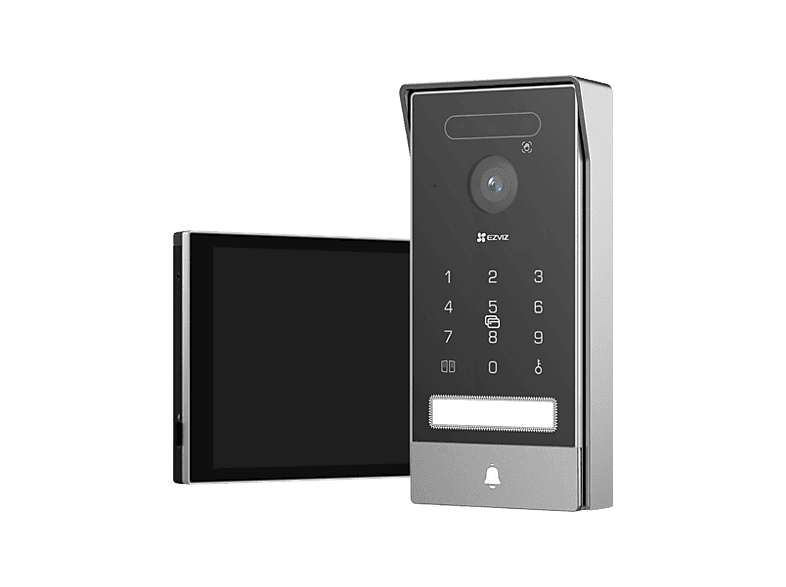 Videoportero - Ezviz HP7 Pro, Pantalla táctil 8", Resolución 4K, Reconocimiento facial, WiFi6, Visión nocturna, Control por voz, Negro