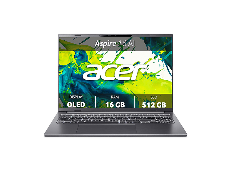 ACER Aspire 16 AI A16-61M NOTEBOOK, '', processore AMD Ryzen 5 330, Radeon™ Onboard Graphics, RAM GB, 512 GB SSD, Grey, Windows 11 Home