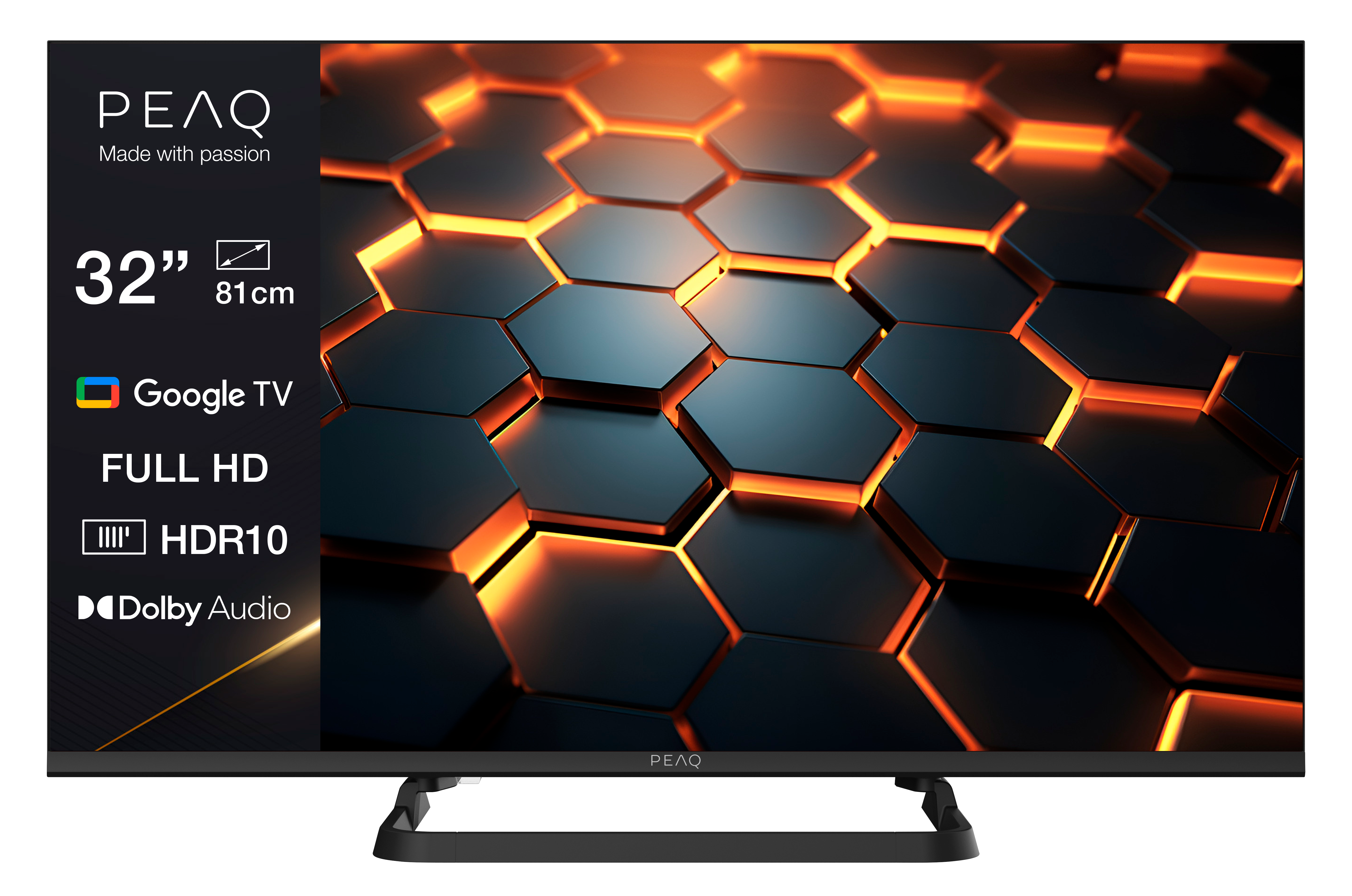 Telewizor 32-calowy z Google TV, Full HD i obsługą HDR10.