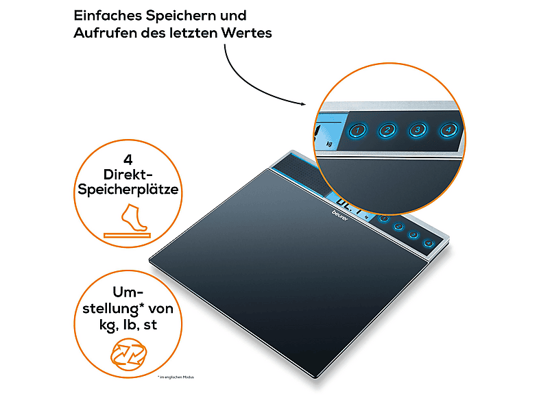 Beurer 744.00 GS 39 Personenwaage mit Sprachfunktion — Foto 2 von 5