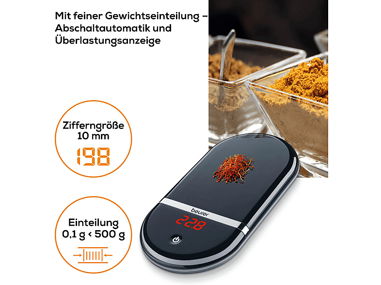 Beurer 704.45 KS 36 Digitale Küchenwaage (Max. Tragkraft: 2 kg) — Foto 2 von 5