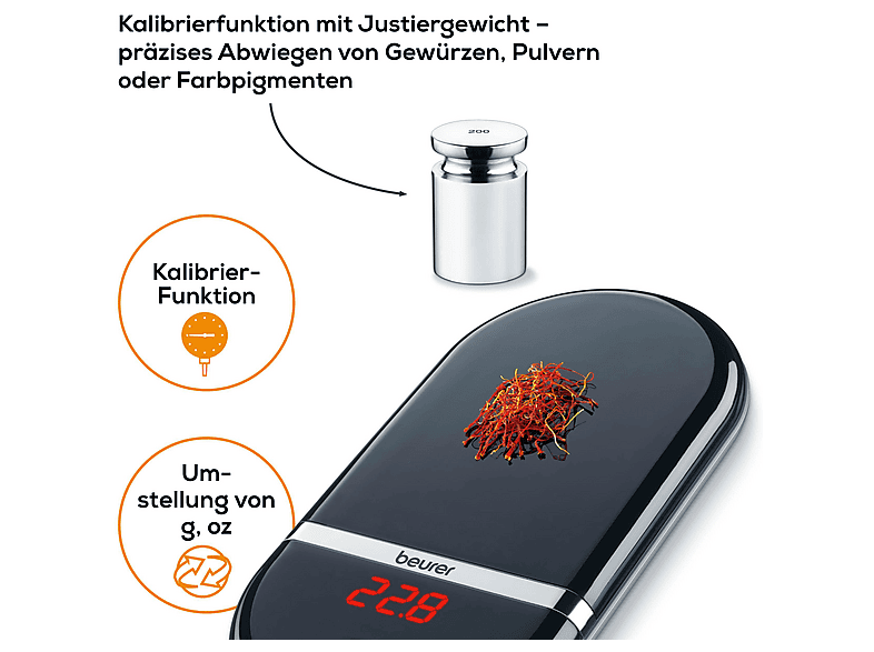 Beurer 704.45 KS 36 Digitale Küchenwaage (Max. Tragkraft: 2 kg) — Foto 4 von 5