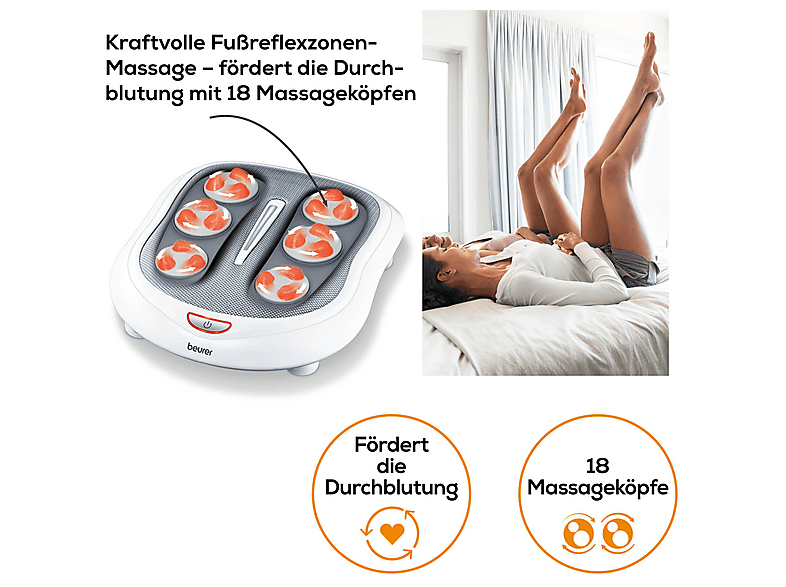 Beurer 649.31 FM 60 Fußmassagegerät, Weiß — Foto 2 von 5