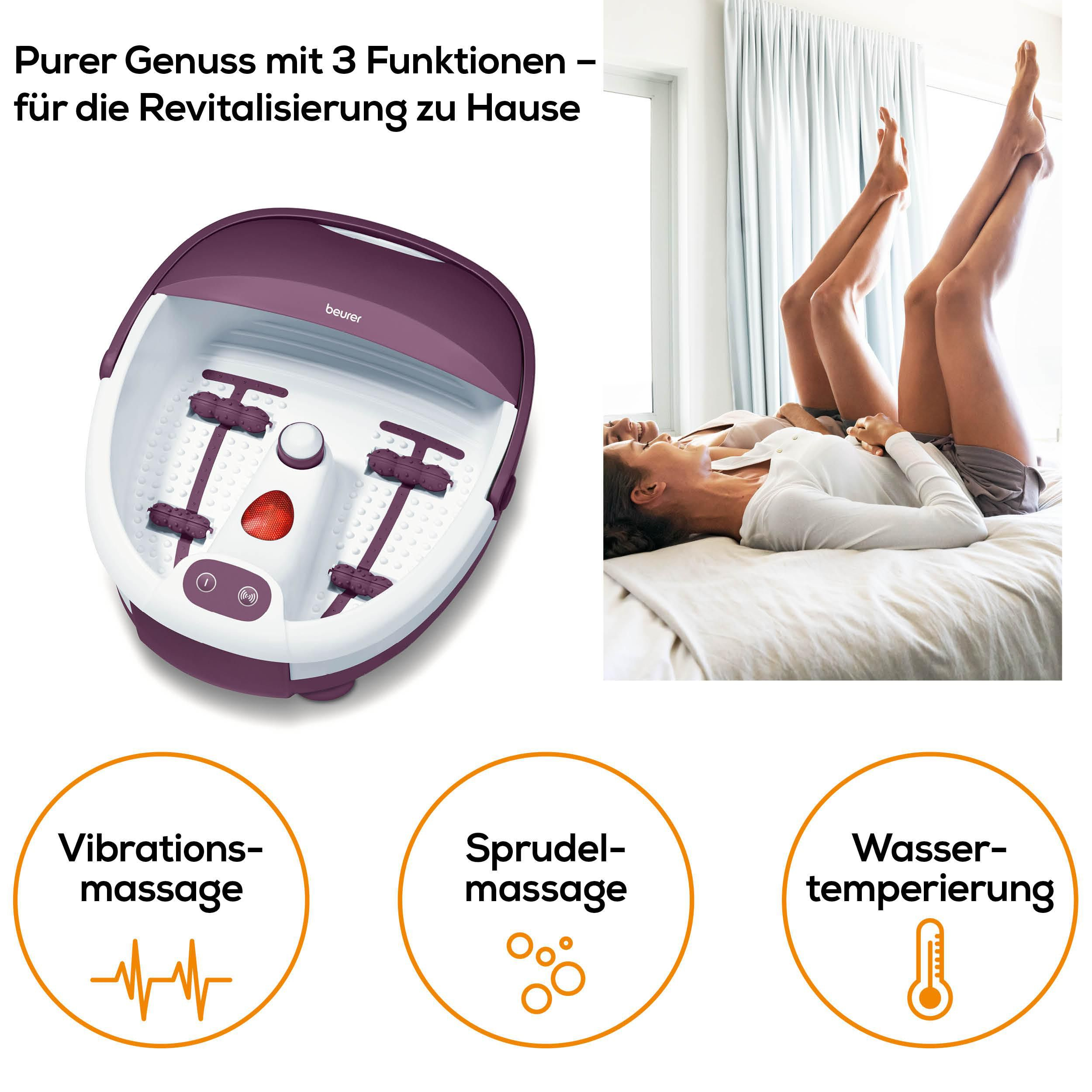 beurer vibrations massagegerät Beurer Handheld Electric Vibrating Massager for Deep Tissue Massaging, 3  Massage Attachments, MG21