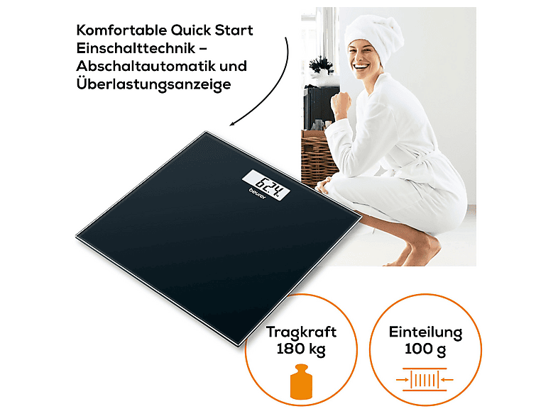 Beurer GS10 Körperfettwaage, Maximale Tragkraft: 180 kg — Foto 3 von 5