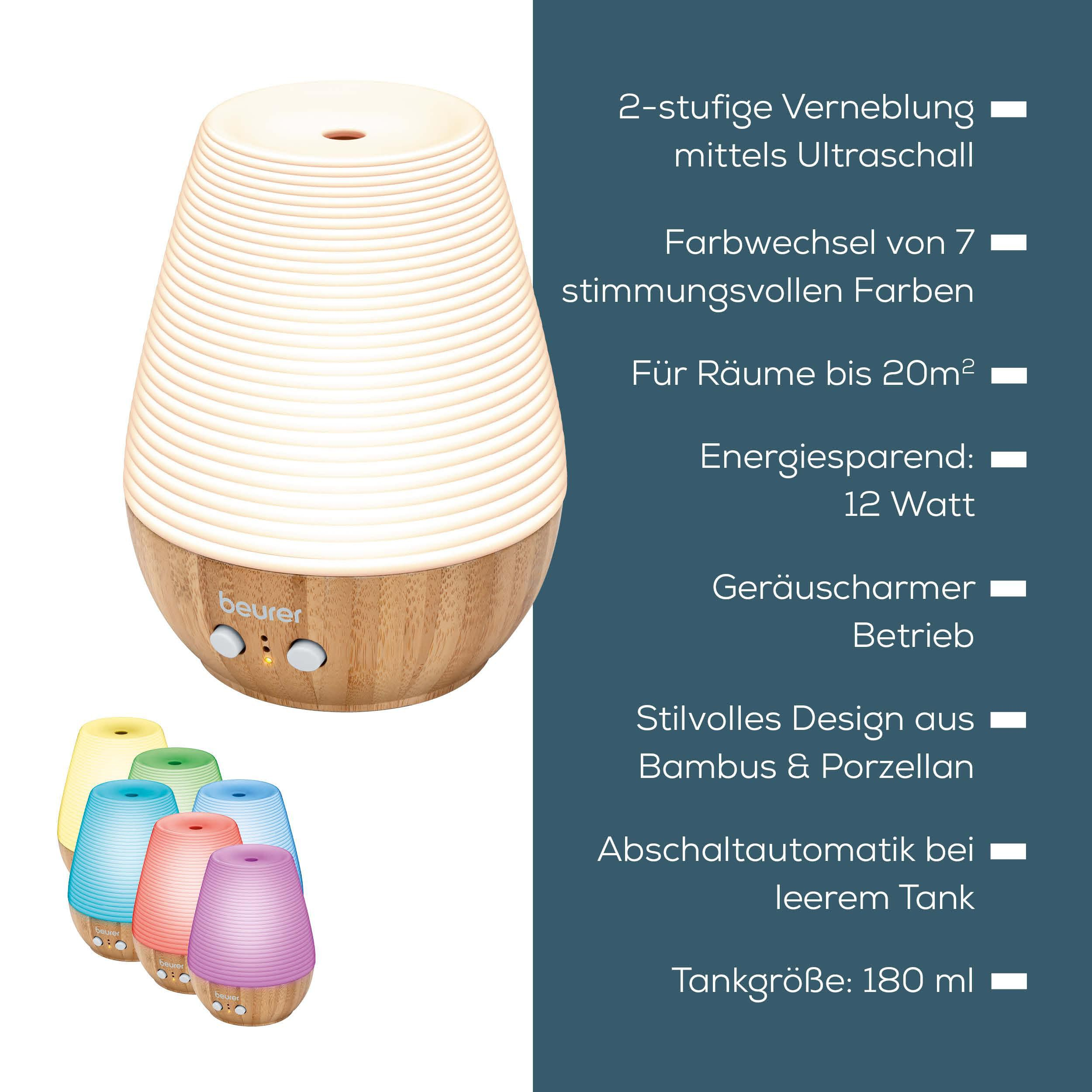 BEURER LA 40 Aroma Diffuser, bis 20 m, Wellnesslicht mit Farbwechsel |  MediaMarkt
