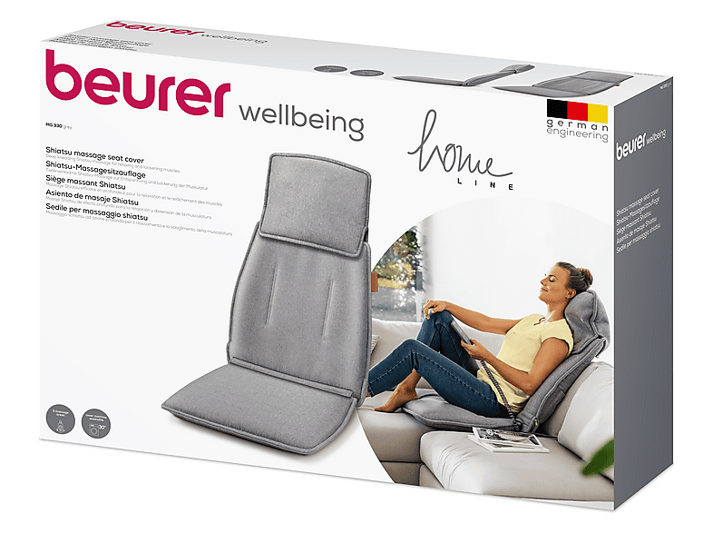 Beurer MG 330 Shiatsu-Massagesitzauflage Grau Massagesitzauflage