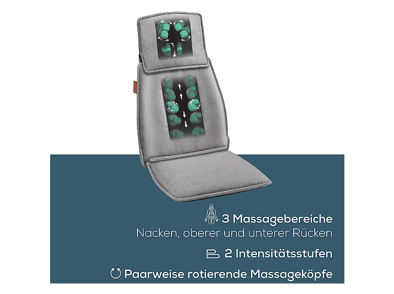 Beurer MG 330 Shiatsu-Massagesitzauflage Grau Massagesitzauflage — Foto 5 von 5