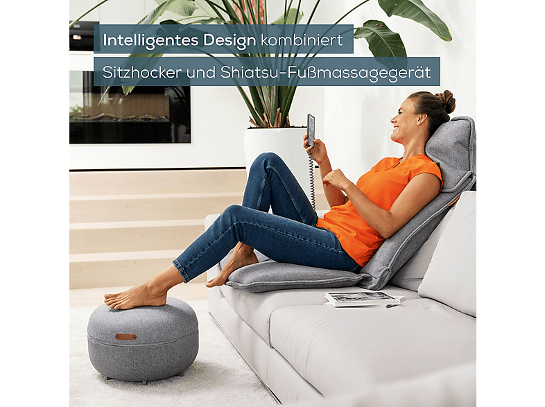Beurer FM120 2-in-1 Shiatsu-Fußmassagegerät, Grau — Foto 4 von 5