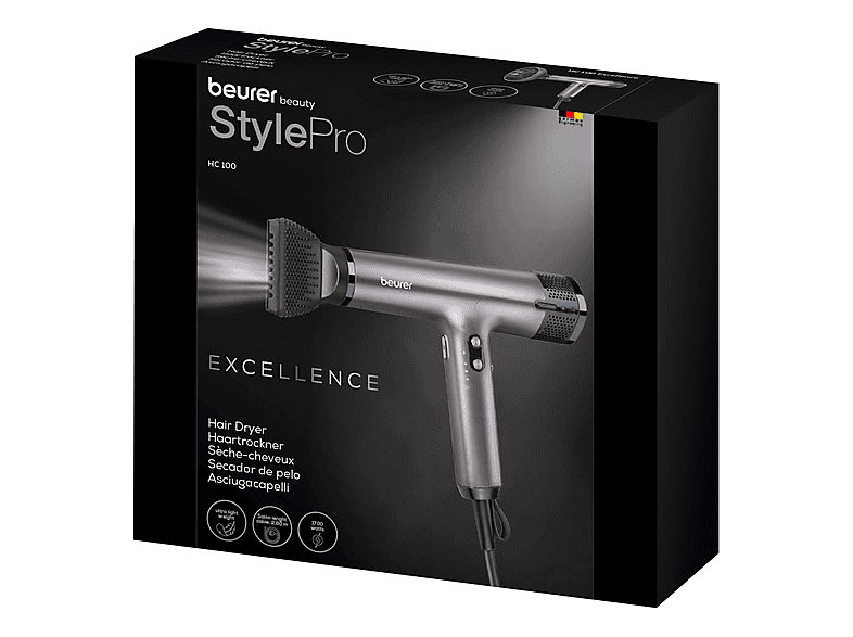 Beurer HC 100 Excellence Haarföhn Silber (1700 Watt)