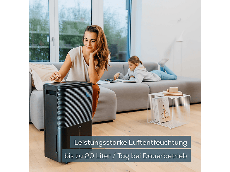 Beurer LE 250 Luftentfeuchter Schwarz (330 Watt, Entfeuchterleistung: 20 l/d, 60 m²) — Foto 2 von 5