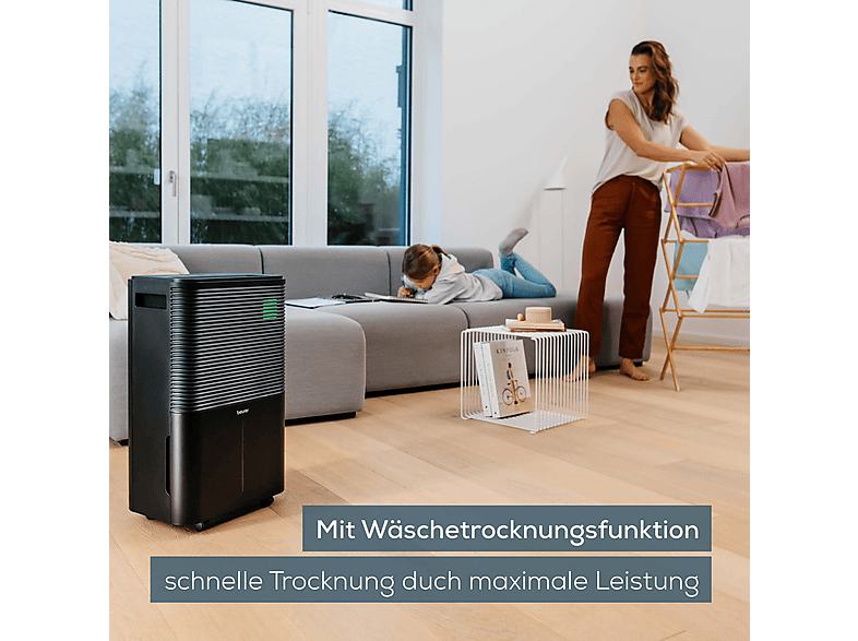 Beurer LE 250 Luftentfeuchter Schwarz (330 Watt, Entfeuchterleistung: 20 l/d, 60 m²) — Foto 5 von 5