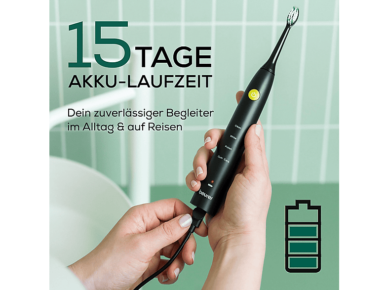 Beurer 104.87 SC30 Jet Elektrische Schallzahnbürste Schwarz — Foto 2 von 5