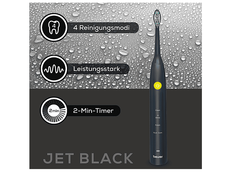Beurer 104.87 SC30 Jet Elektrische Schallzahnbürste Schwarz — Foto 3 von 5