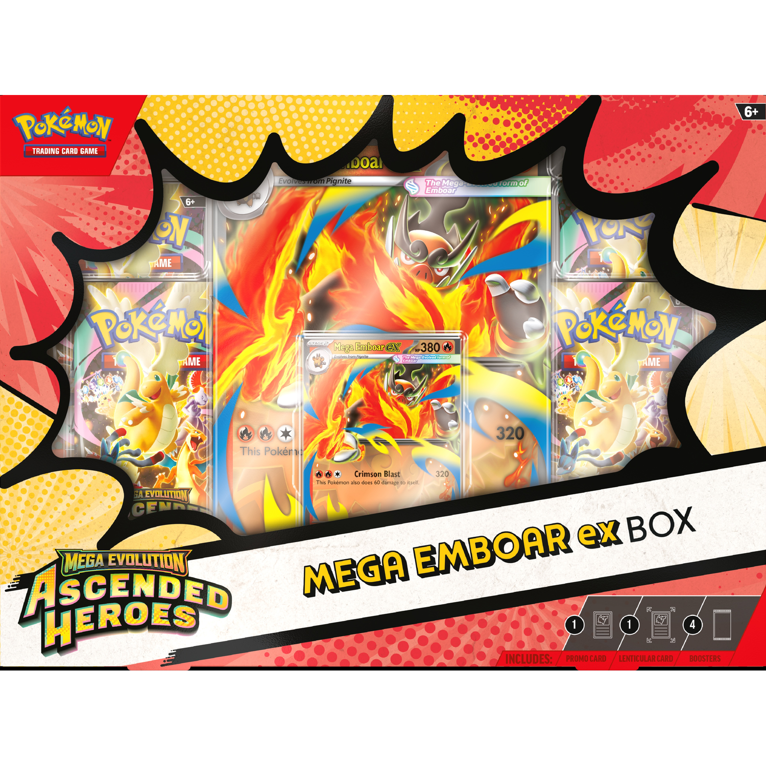 Pokemon Mega Emboar ex Box met kaarten en boosters