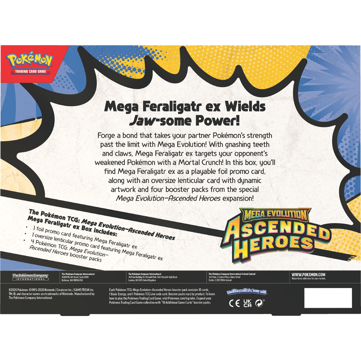 Pokémon Mega Evolution-Ascended Heroes Box met Mega Feraligatr ex.