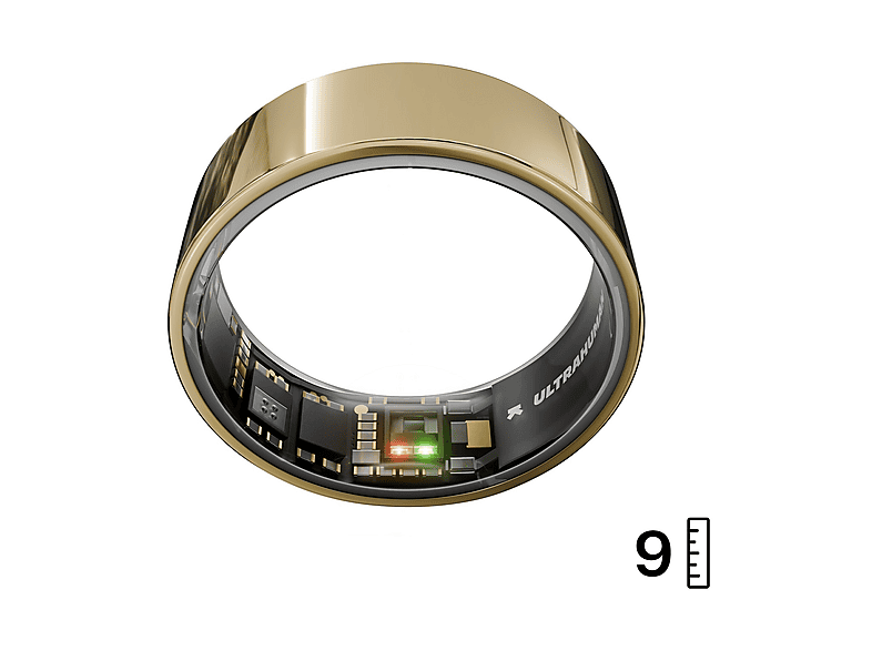 Anello Smart ULTRAHUMAN Ring AIR Bionic Gold - Size 9 Monitoraggio del sonno e fitness, durata della batteria fino a 6 giorni