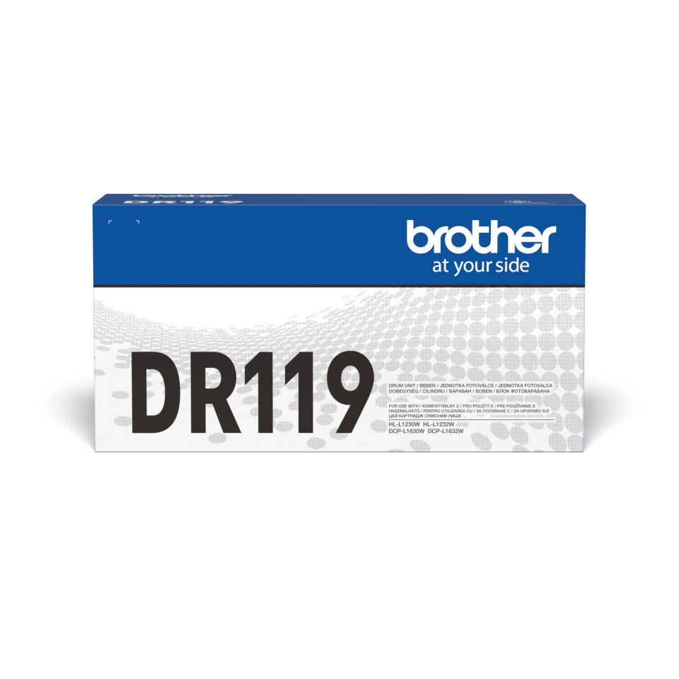 Brother DR119 dobegység csomagolás logóval és típusszámmal.
