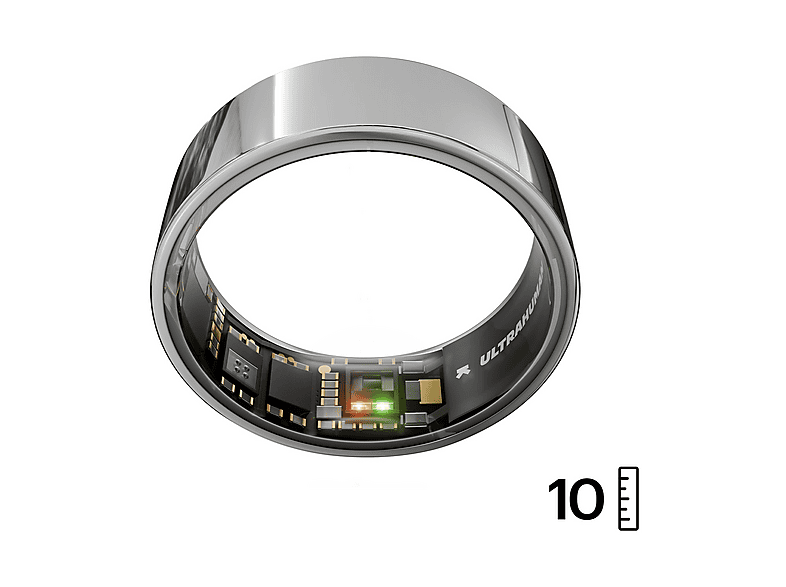 Anello Smart ULTRAHUMAN Ring AIR Space Silver - Size 10 Monitoraggio del sonno e fitness, durata della batteria fino a 6 giorni