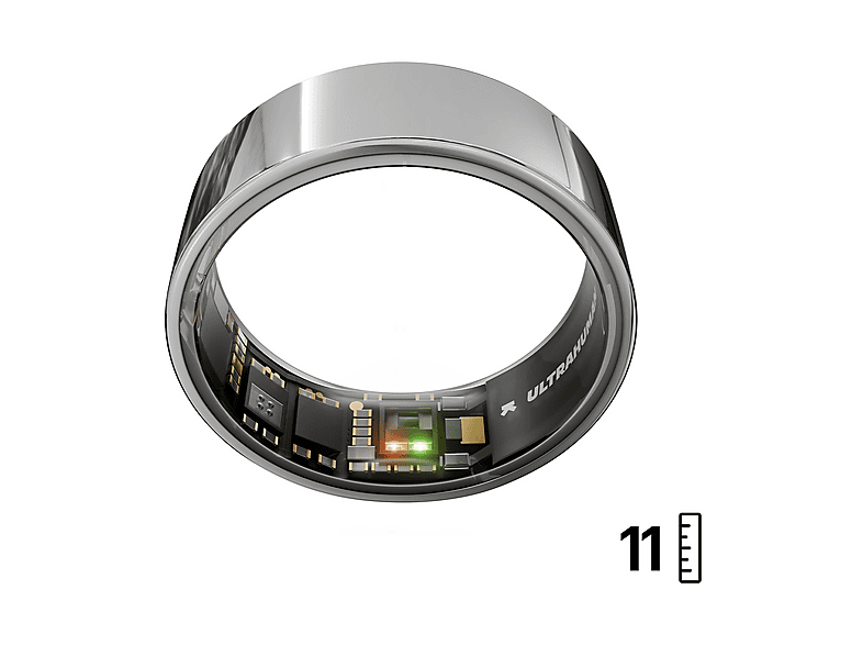 Anello Smart ULTRAHUMAN Ring AIR Space Silver - Size 11 Monitoraggio del sonno e fitness, durata della batteria fino a 6 giorni