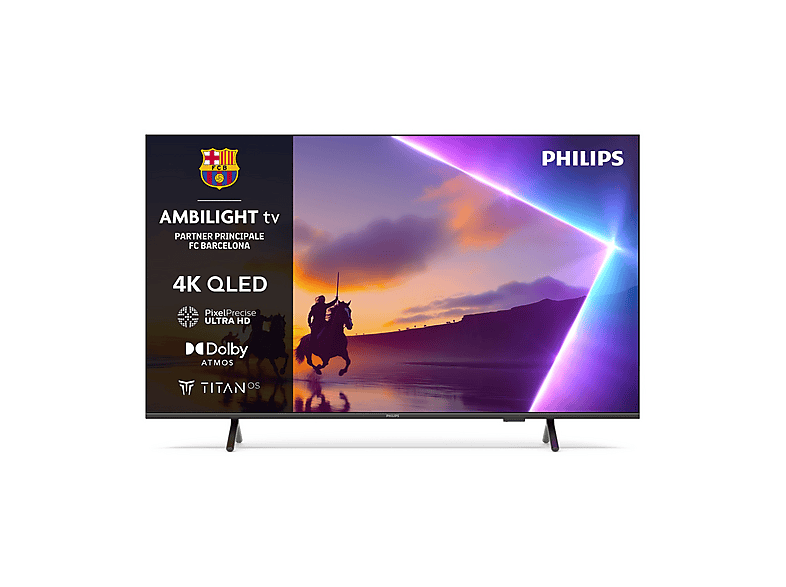 PHILIPS Ambilight TV 50PUS8560, 4K UHD, QLED 126cm 50’’, Smart TV, Dolby Audio, Titan OS