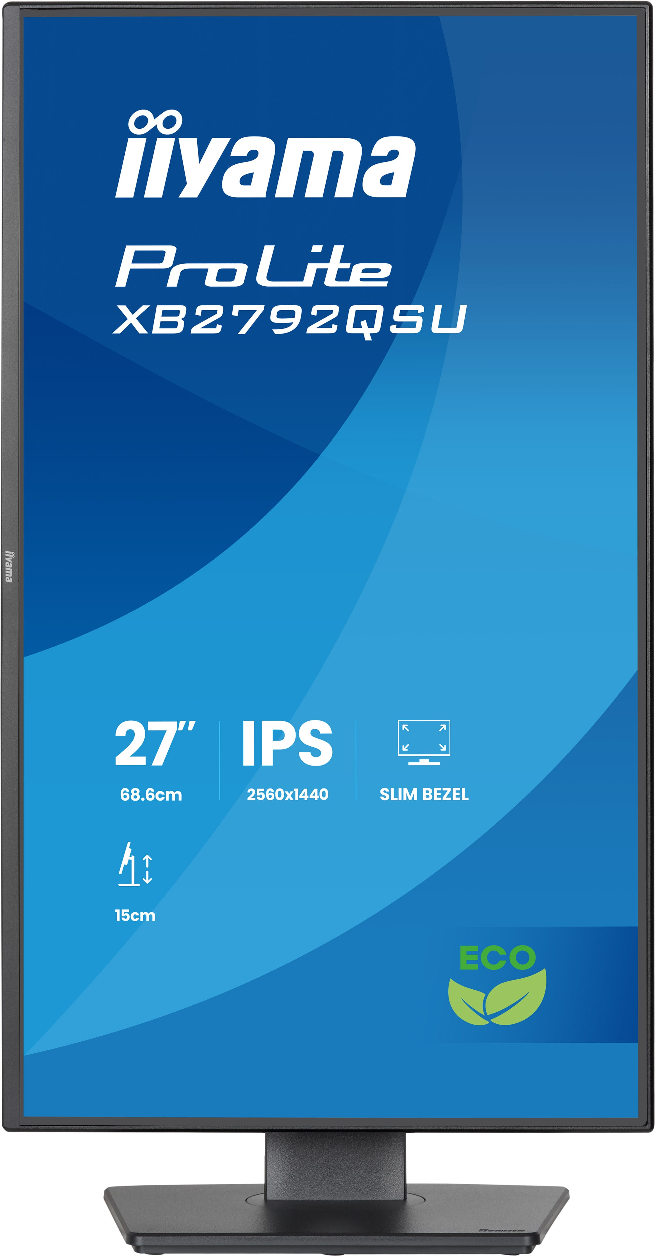 Ein 27-Zoll-IPS-Monitor mit 2560x1440 Auflösung und schlankem Rahmen.