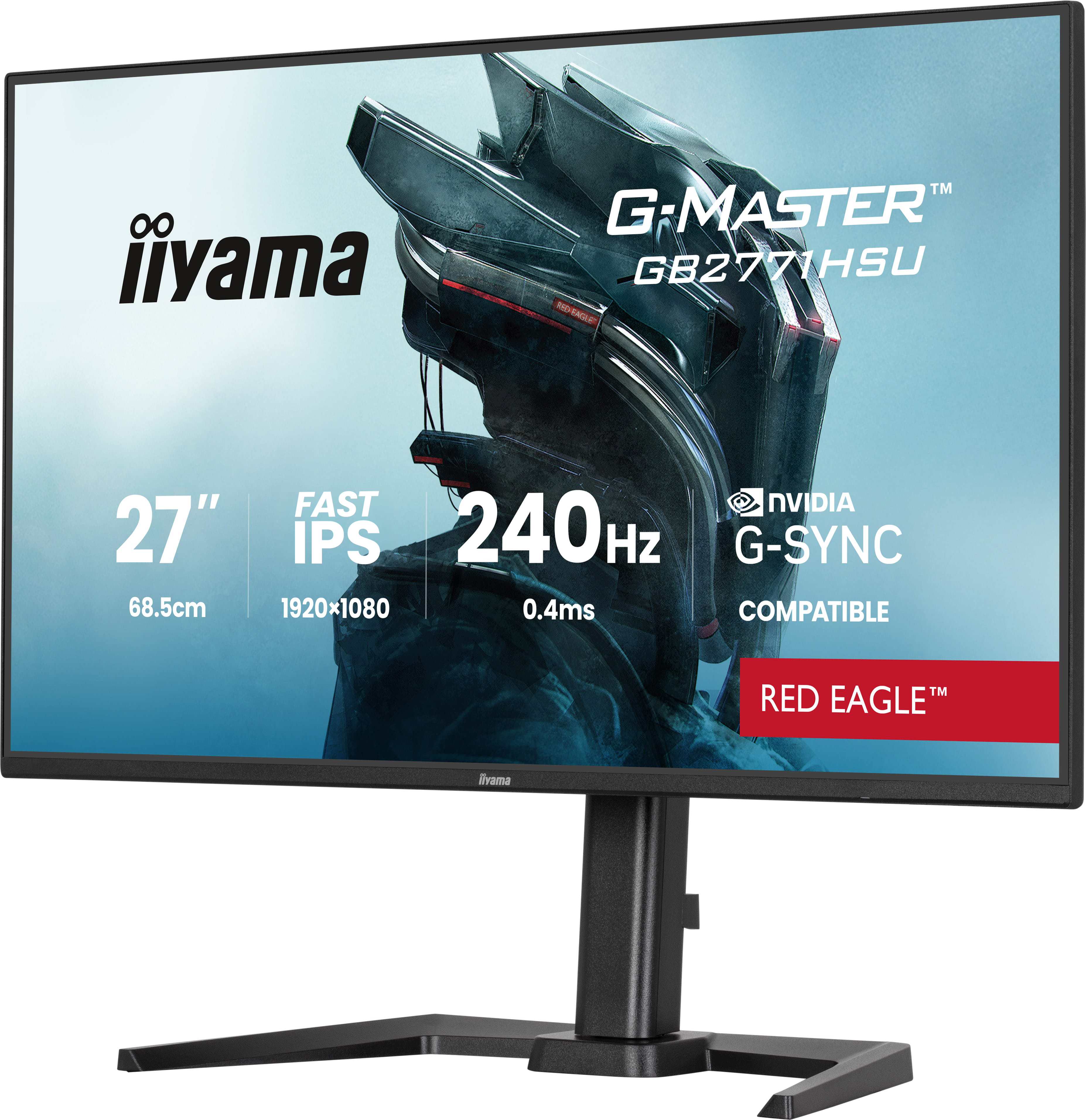 Monitor 27 cali z 240Hz, rozdzielczością 1920x1080 i G-Sync.