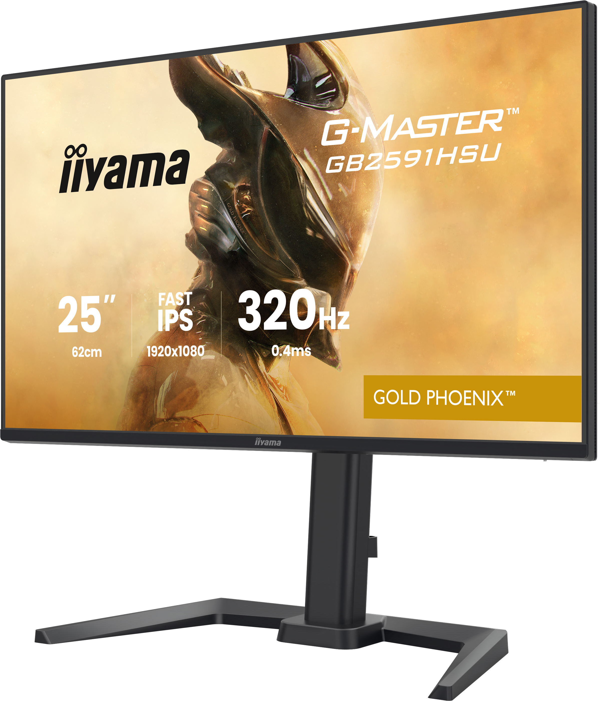 25-calowy monitor gamingowy iiyama z designem Gold Phoenix i szybkimi specyfikacjami.