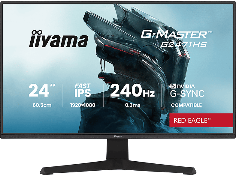 Monitor IIYAMA G-Master G2471HS-B1 Red Eagle 23.8 IPS 0.3ms 240Hz G-Sync HDR10 Czarny