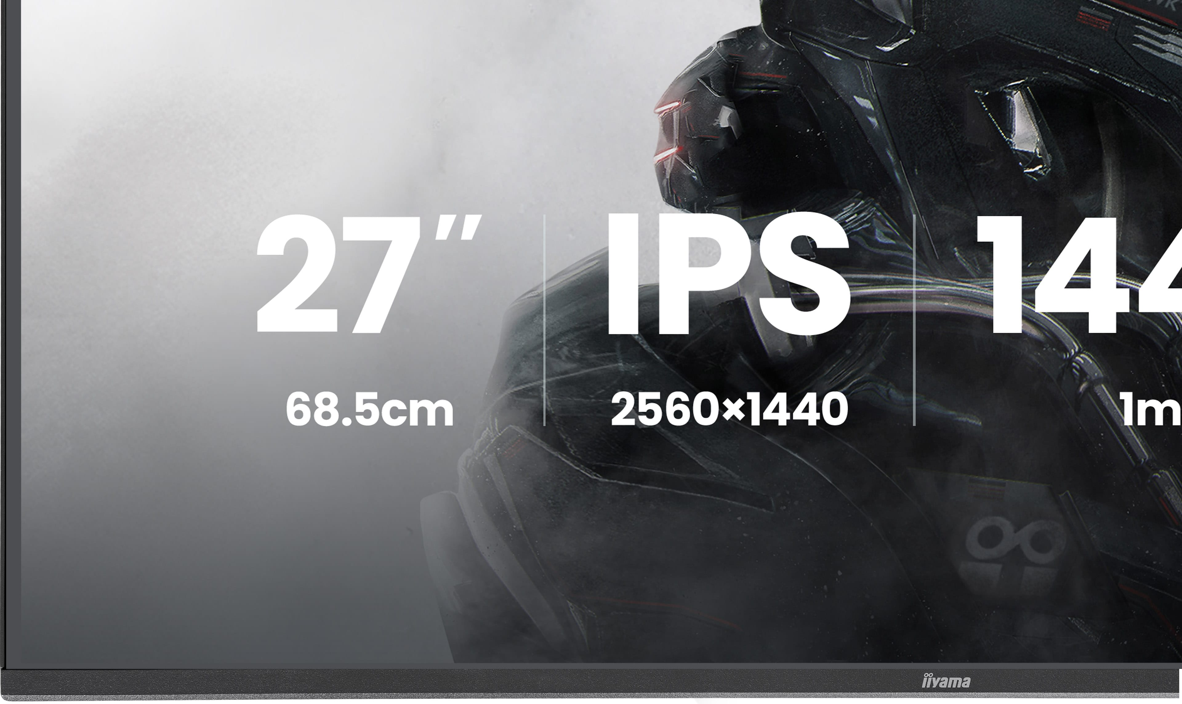 Monitor IPS 27 cali o rozdzielczości 2560x1440 i 144Hz.