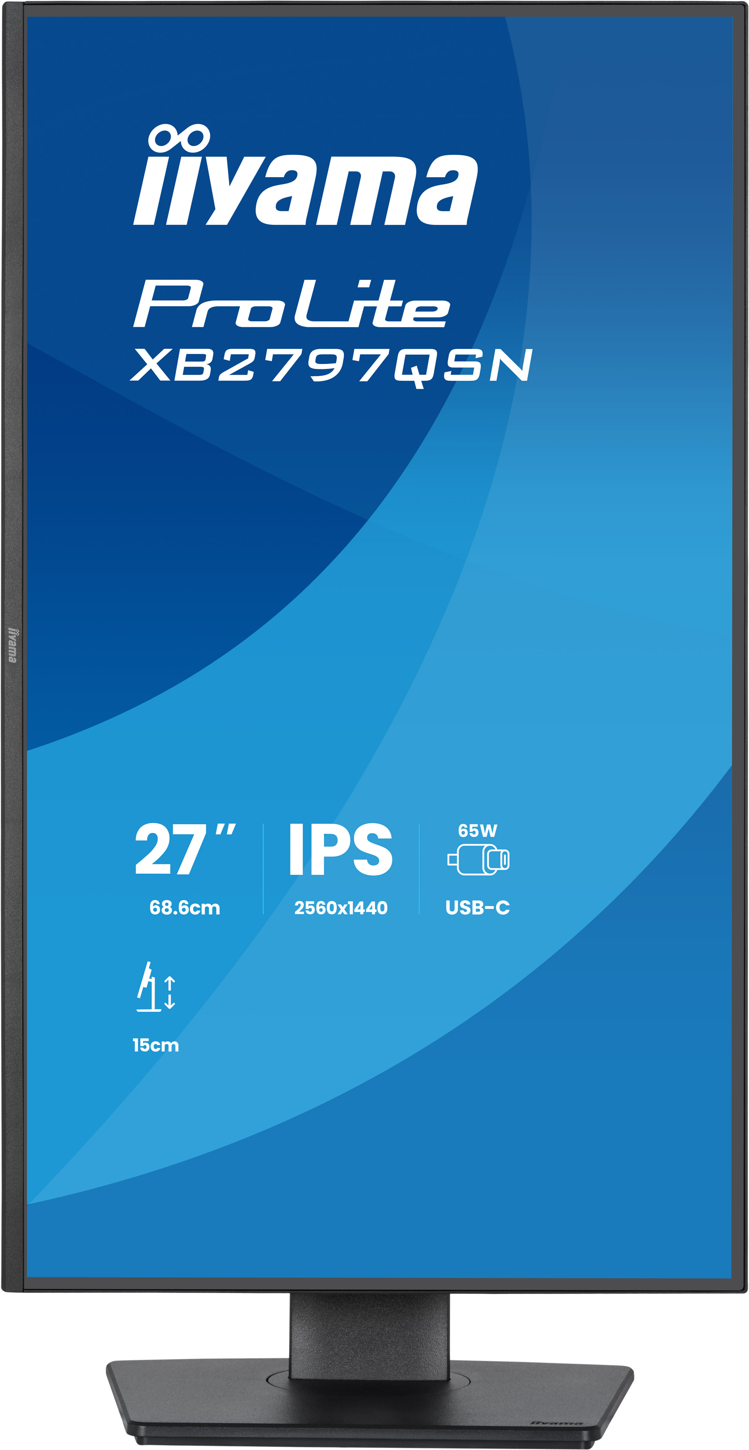 Ein 27-Zoll-IPS-Monitor mit 2560x1440 Auflösung und USB-C.