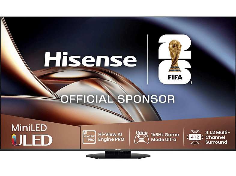 PRODUKT PO EKSPOZYCJI - Telewizor ULED Mini LED HISENSE 85U8Q 85" 4K 165Hz VIDAA Smart OS Hi-View AI Engine Pro Czarny