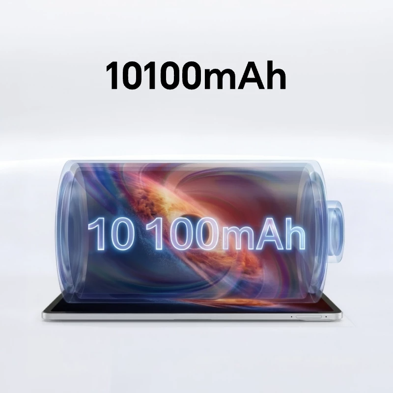 Egy táblagép 10100mAh akkumulátor kijelzővel.