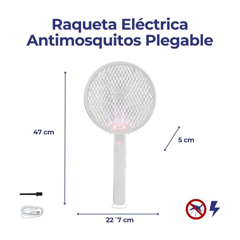 Rascador eléctrico blanco para mosquitos, 47cm largo, 22,7cm ancho.