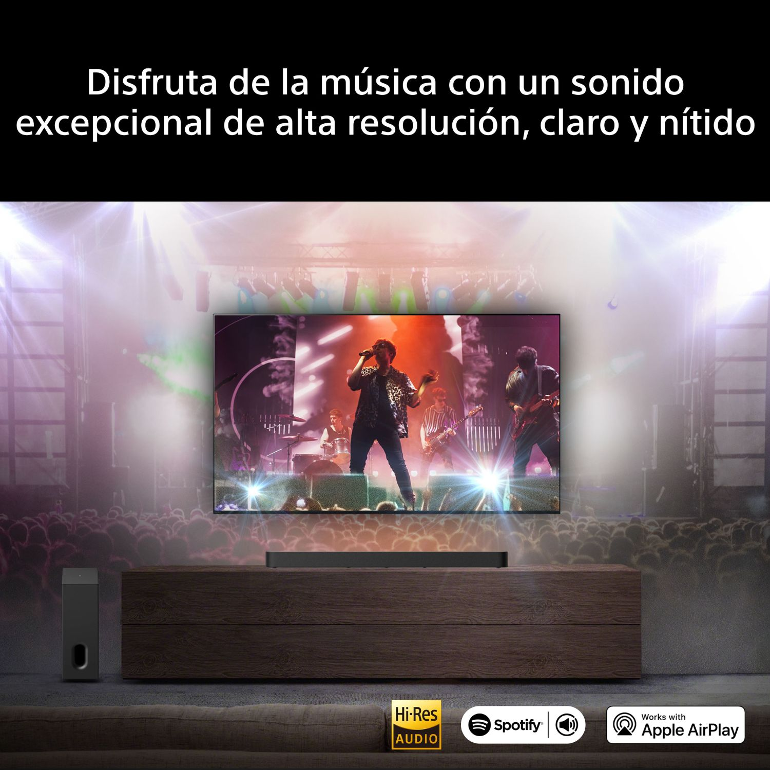 Disfruta de la música con un sonido excepcional de alta resolución, claro y nítido.