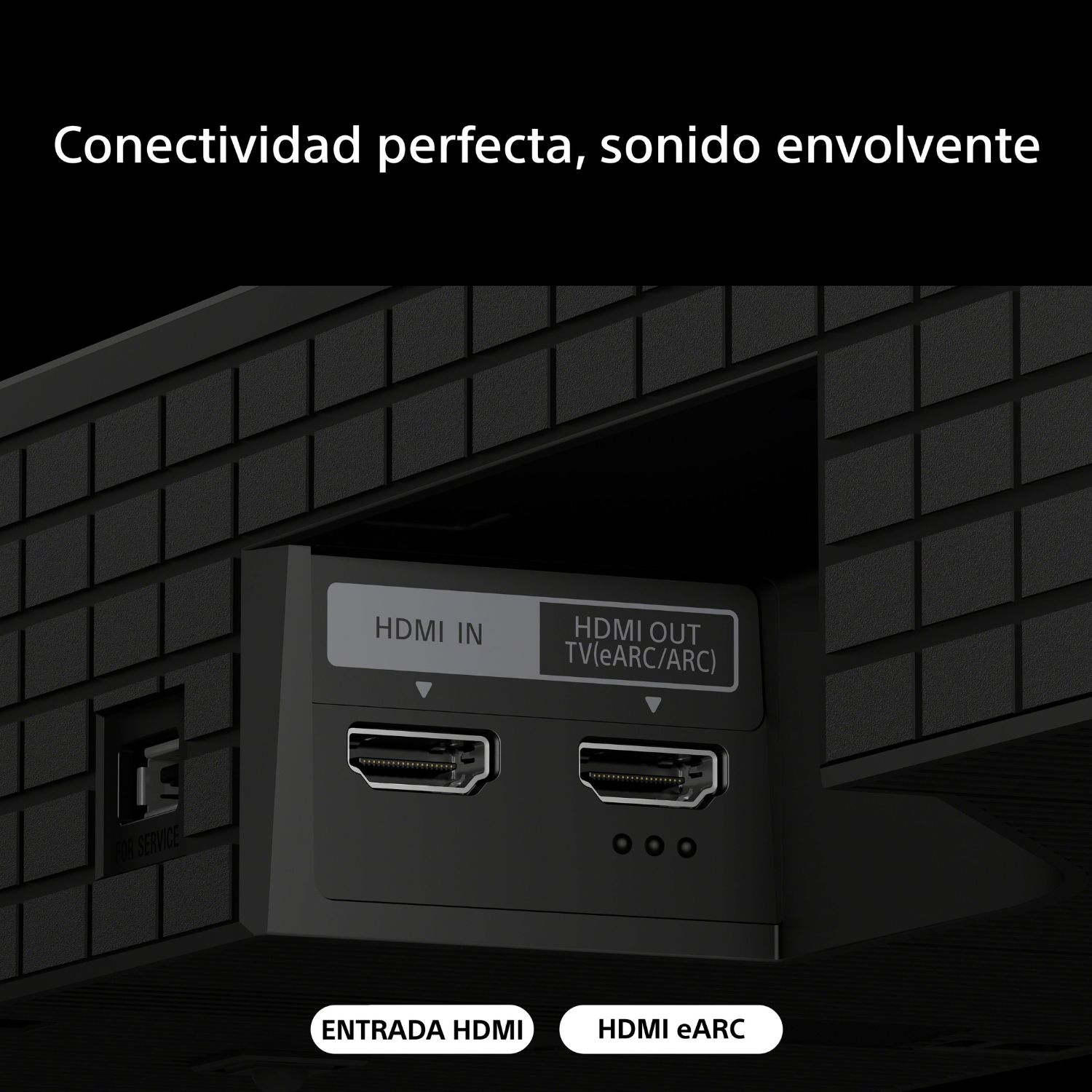 Conectividad perfecta, sonido envolvente. Entradas HDMI y HDMI eARC.