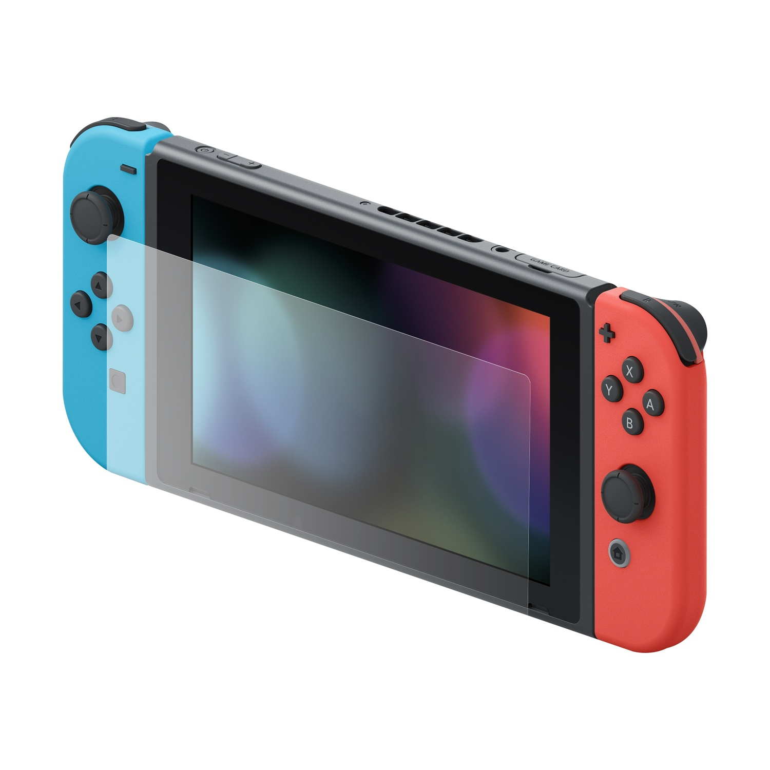 Un controller Joy-Con blu e uno rosso per Nintendo Switch