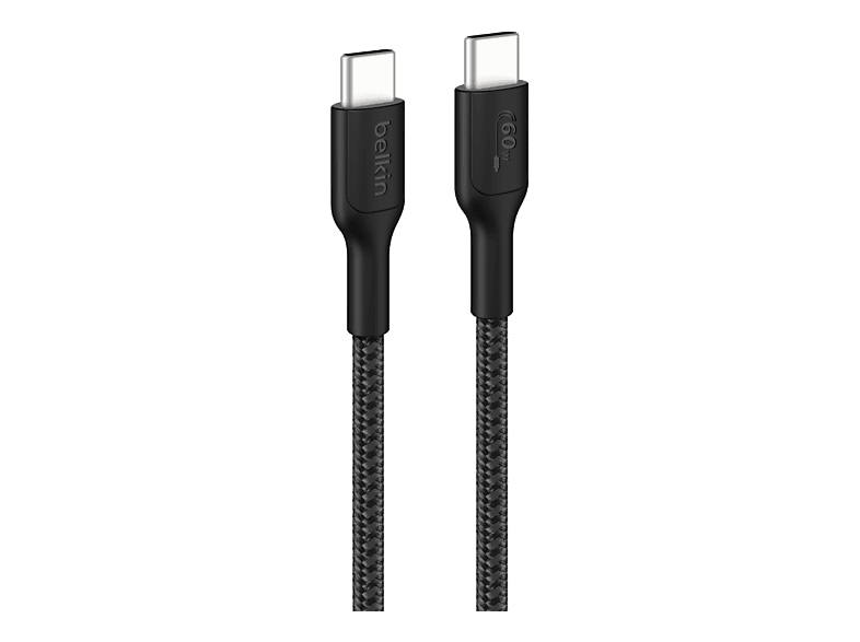 Cable USB - Belkin , CAB024 CAB024, 2m, Universal, USB-C a USB-C, 60W, Negro