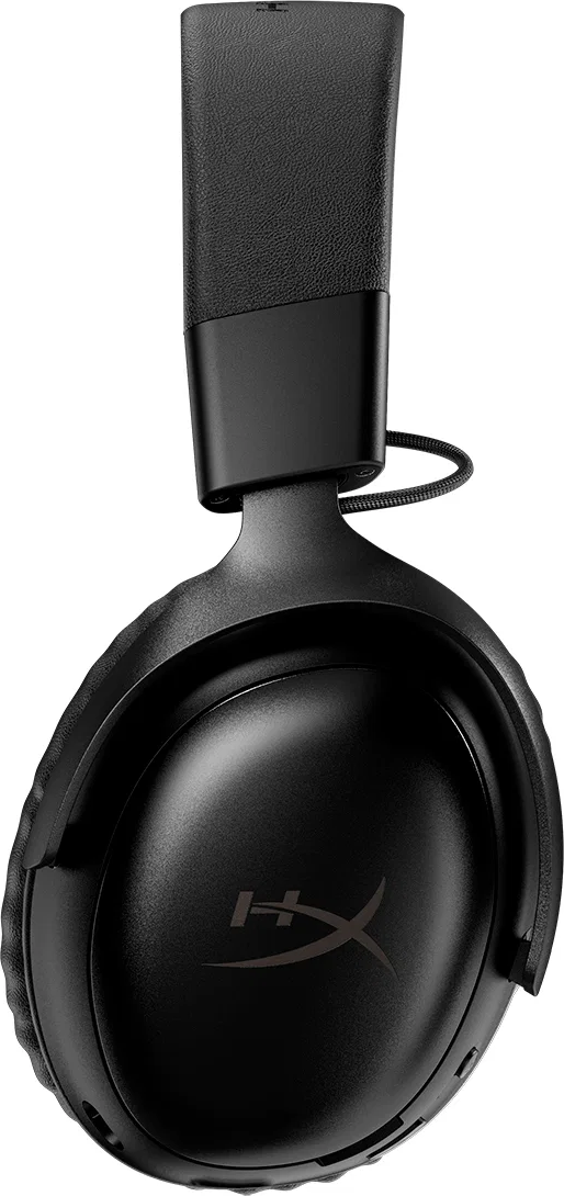 Cuffie nere con logo HyperX sul padiglione.