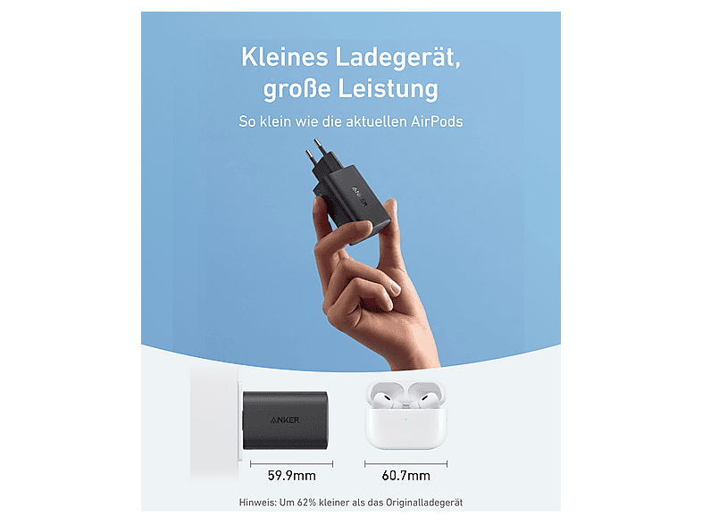 Anker Ladegerät Nano 100W, mit USB-C Kabel, Schwarz — Foto 2 von 5