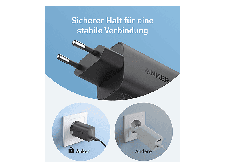 Anker Ladegerät Nano 100W, mit USB-C Kabel, Schwarz — Foto 5 von 5