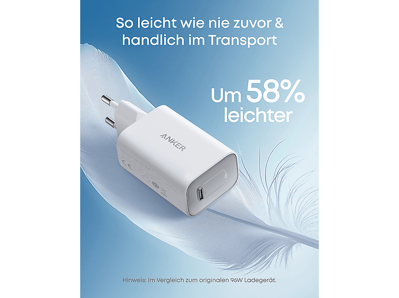 Anker Ladegerät Nano 100W, mit USB-C Kabel, Weiß — Foto 3 von 4