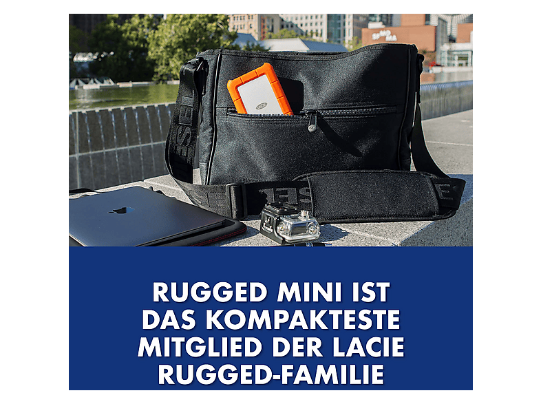 LaCie Rugged Mini 2 TB Externe Festplatte 6.35 cm (2.5 Zoll) USB-A (USB 3.2 Gen 1) Silber, Orange 9 — Foto 5 von 6
