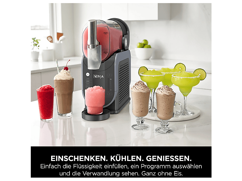 NINJA Slushi Slush-Eismaschine (200 Watt, 2,5 l, Eisblau/Grau)