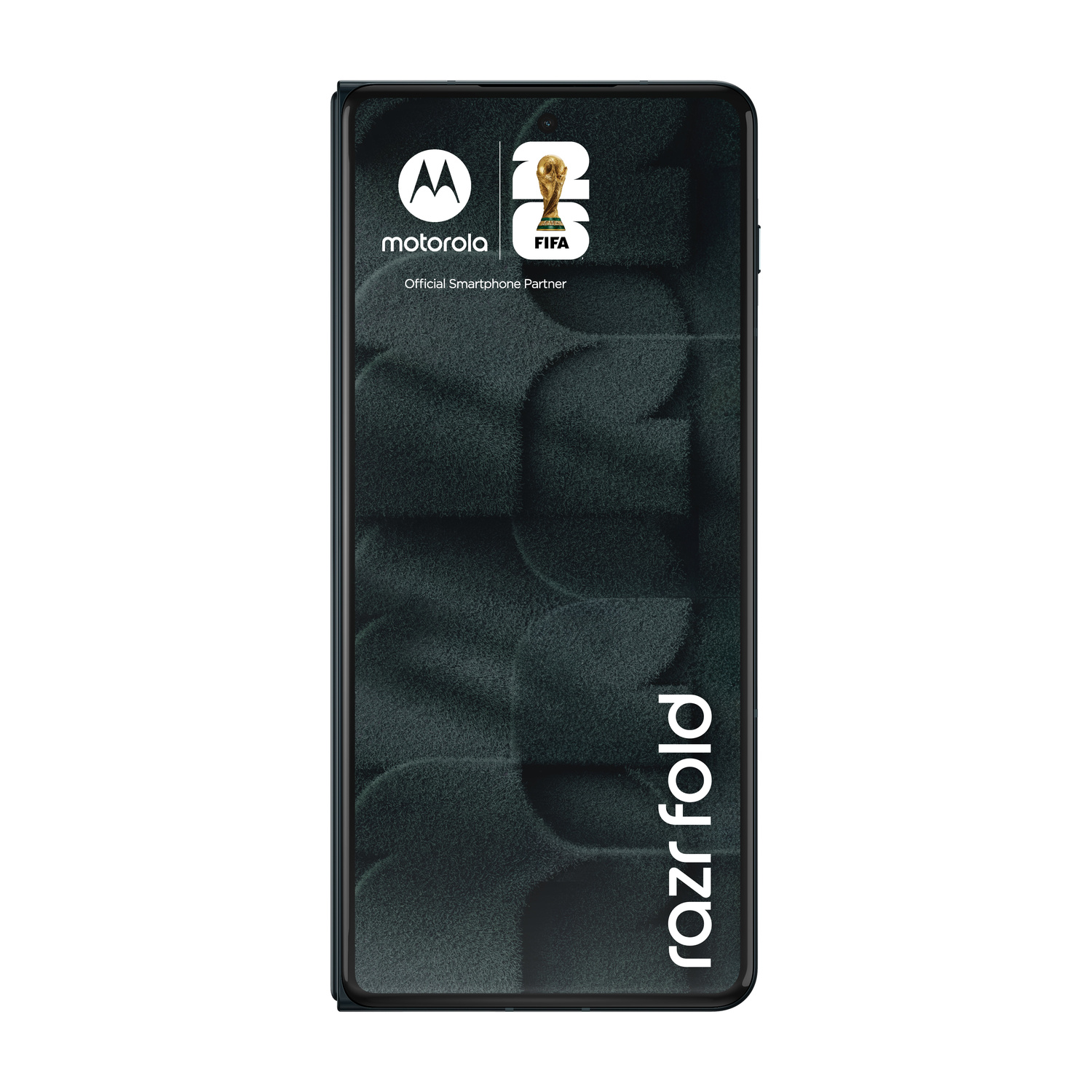 Motorola Razr Fold con logo FIFA. Partner Ufficiale Smartphone.
